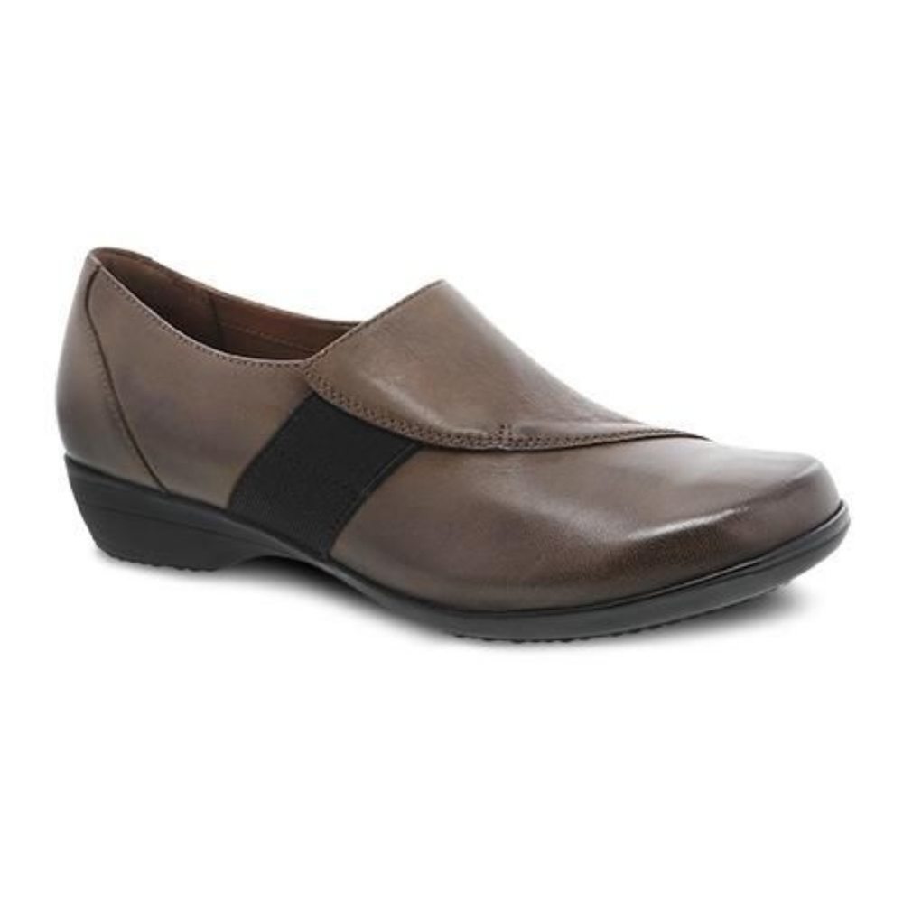 Dansko Fae Slip-On Mushroom Burnished Nubuck Shoes Comfy Office Size 39 8.5-9